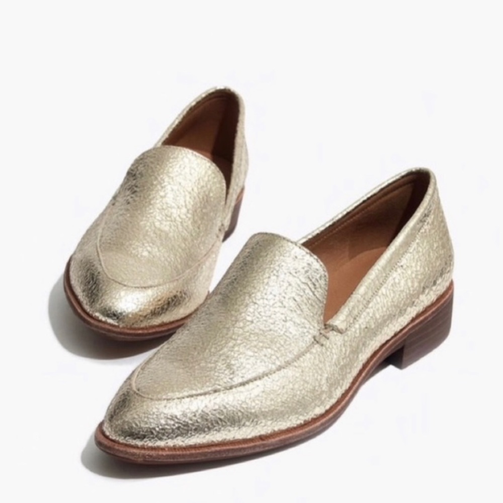 Madewell loafers - Frances Loafer in gold metallic
